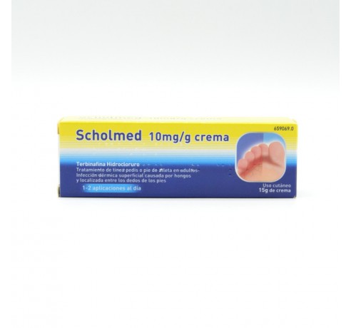 SCHOLMED 10 MG/G CREMA 15 G-PIE DE ATLETA- Antifungicos tópicos