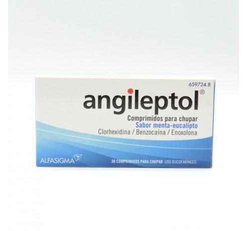 ANGILEPTOL 30 COMPRIMIDOS PARA CHUPAR MENTA-EUCA Dolor de garganta