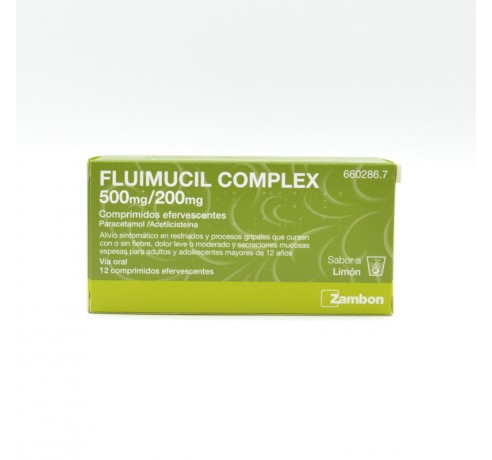 FLUIMUCIL COMPLEX 500/200 MG 12 COMPRIMIDOS EFERVESCENTES Antigripales