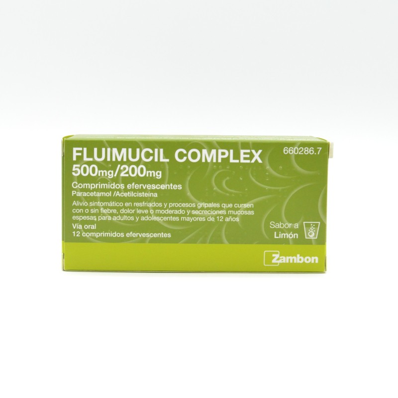 FLUIMUCIL COMPLEX 500/200 MG 12 COMPRIMIDOS EFERVESCENTES Antigripales