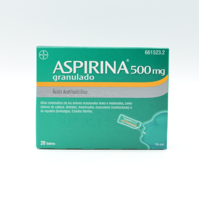 ASPIRINA 500 MG 20 SOBRES GRANULADO Otros anti-inflamatorios orales