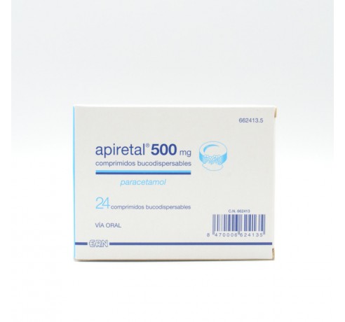 APIRETAL 500 MG 24 COMPRIMIDOS BUCODISPERSABLES Paracetamol