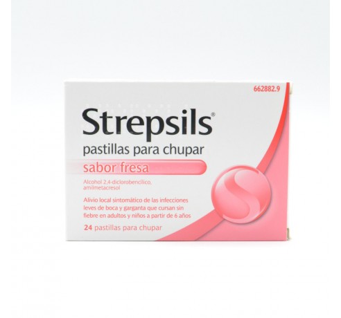 STREPSILS FRESA S/A 24 PASTILLAS Dolor de garganta