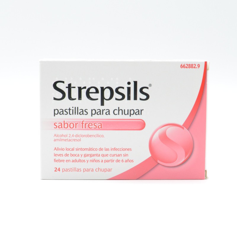 STREPSILS FRESA S/A 24 PASTILLAS Dolor de garganta