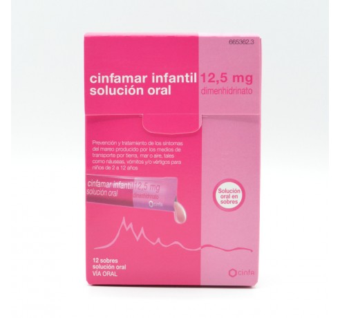 CINFAMAR INFANTIL 12.5 MG SOLUCION ORAL 12 UNIDOSIS Mareo