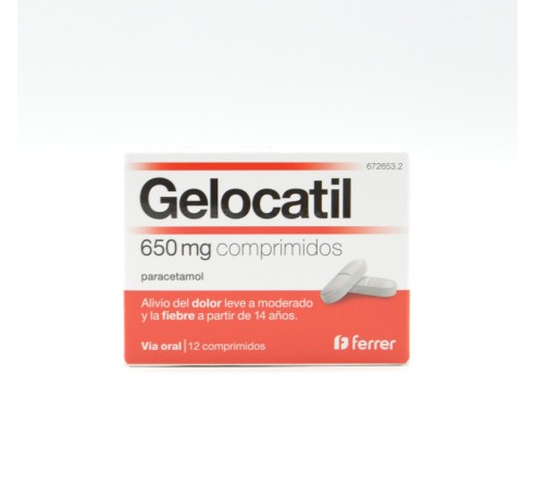 GELOCATIL 650 MG 12 COMPRIMIDOS Paracetamol