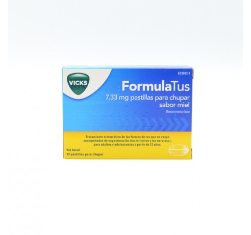 FORMULATUS 7.33 MG 12 PASTILLAS PARA CHUPAR MIEL Dolor de garganta