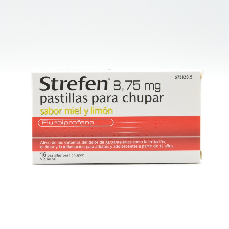 STREFEN MIEL Y LIMON 16 PASTILLAS PARA CHUPAR Dolor de garganta