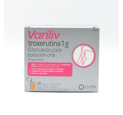 VARILIV (TROXERUTINA) 1000 MG 30 SOBRES GRANULAD Circulación