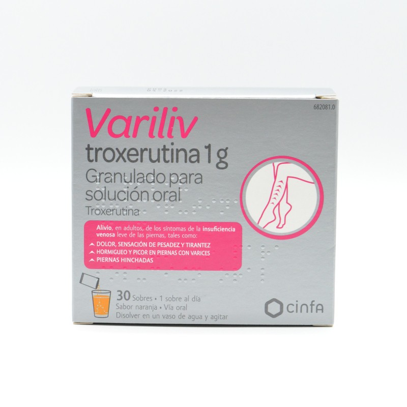 VARILIV (TROXERUTINA) 1000 MG 30 SOBRES GRANULAD Circulación