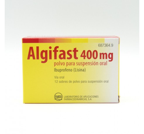 ALGIFAST 400 MG 12 SOBRES POLVO SUSPENSION ORAL Ibuprofeno