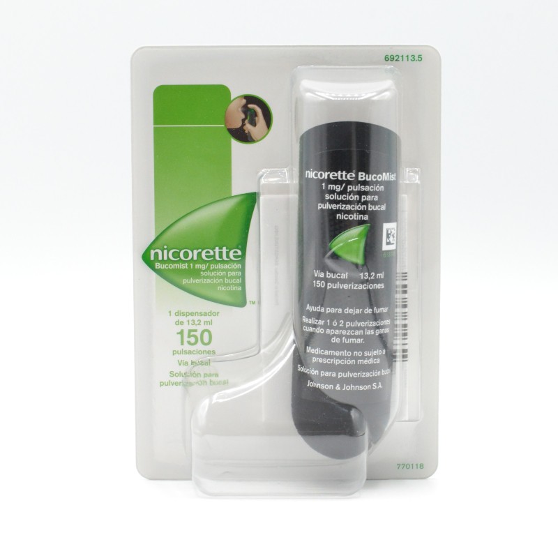 NICORETTE BUCOMIST 1 MG/PULVERIZACION 1 AEROSOL Anti-tabáquicos