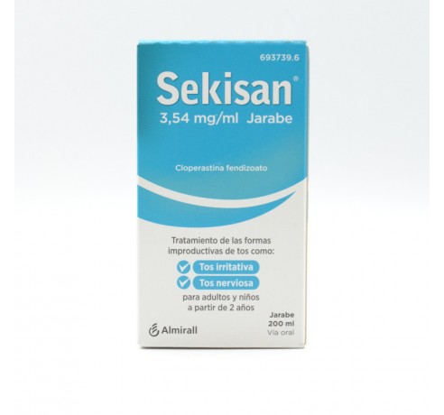 SEKISAN 3.54 MG/ML JARABE 200 ML Jarabe tos seca adulto