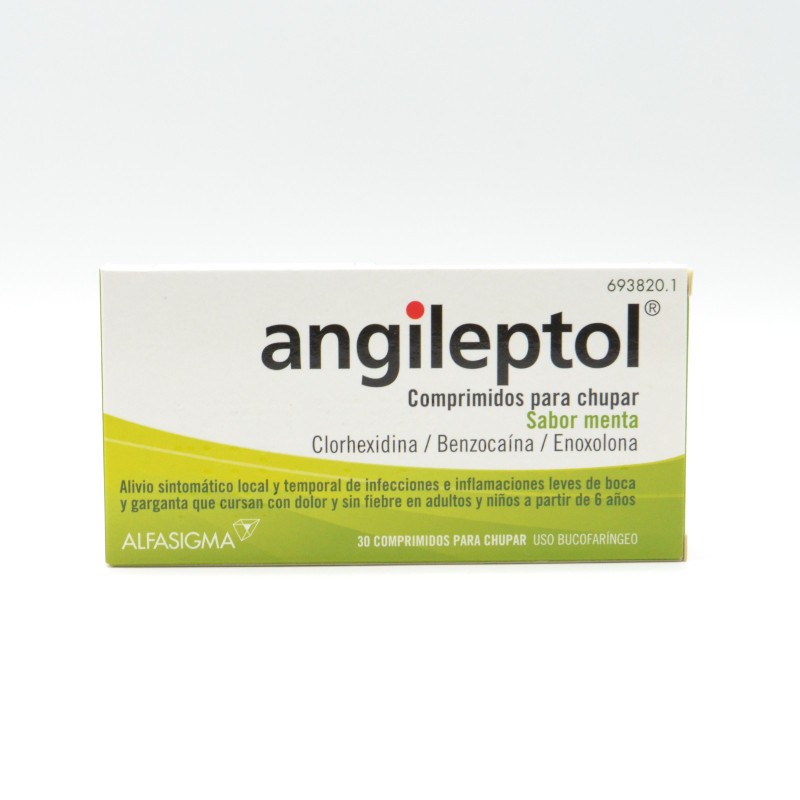 ANGILEPTOL 30 COMPRIMIDOS PARA CHUPAR MENTA Dolor de garganta