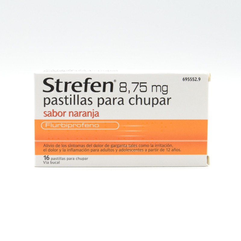 STREFEN NARANJA S/A 16 PASTILLAS PARA CHUPAR Dolor de garganta