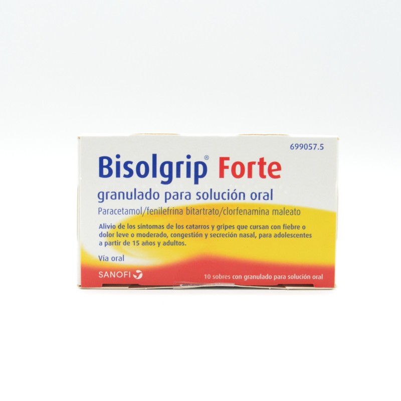 BISOLGRIP FORTE 650 MG 10 SOBRES GRANULADO SOLUCION ORAL Antigripales