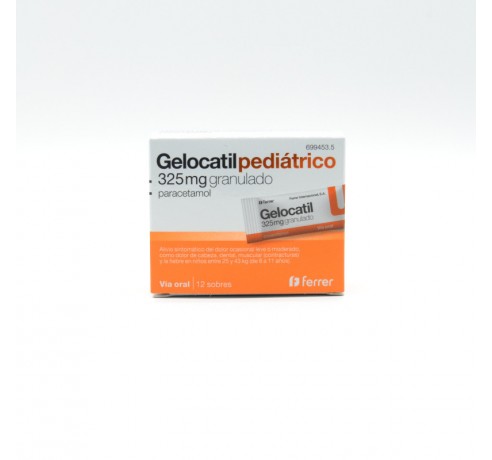 GELOCATIL PEDIATRICO 325 MG 12 SOBRES GRANULADO Paracetamol