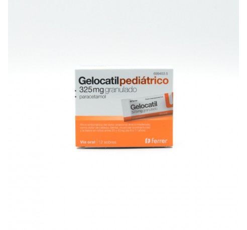 GELOCATIL PEDIATRICO 325 MG 12 SOBRES GRANULADO Paracetamol GELOCATIL PEDIATRICO 325 MG 12 SOBRES GRANULADO Paracetamol