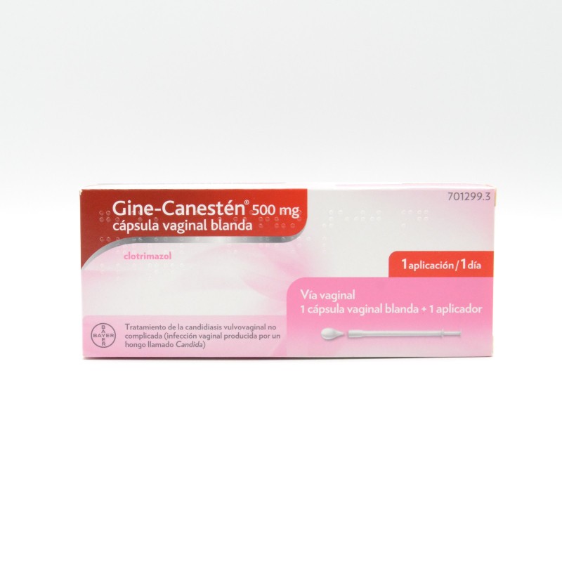 GINE-CANESTEN 500 MG 1 CAPSULA VAGINAL BLANDA (C Antifungicos tópicos