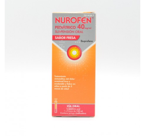 NUROFEN PEDIATRICO 40 MG/ML FRESA SUSPENSION OR Ibuprofeno