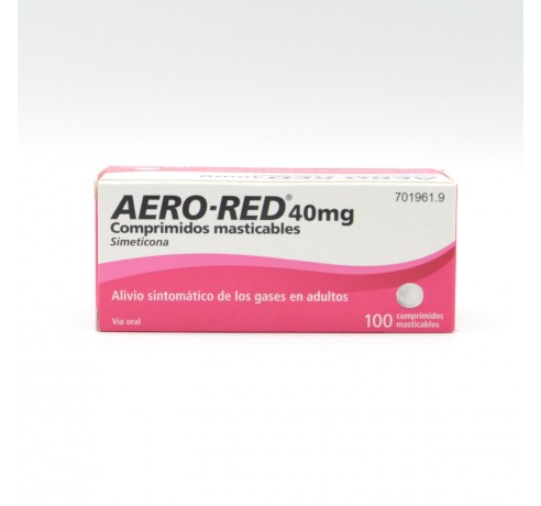 AERO RED 40 MG 100 COMPRIMIDOS MASTICABLES Antiflatulentos