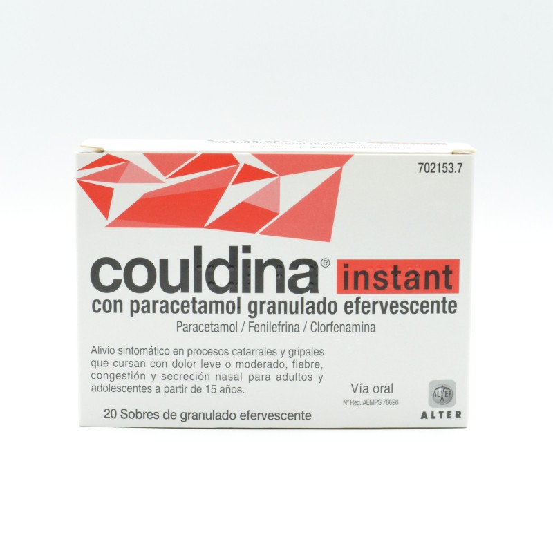 COULDINA INSTANT CON PARACETAMOL 20 SOBRES EFERV Antigripales