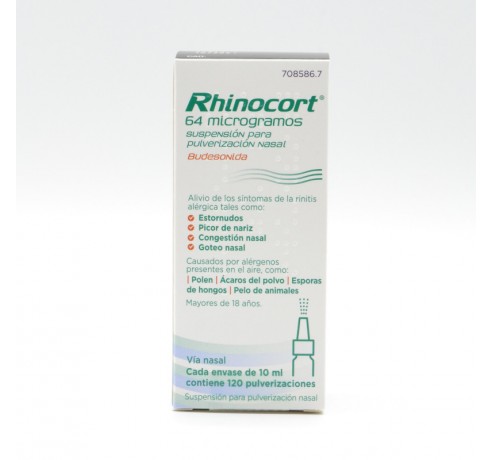 RHINOCORT 64 MCG/PULSACION NEBULIZADOR NASAL 120 Congestión nasal