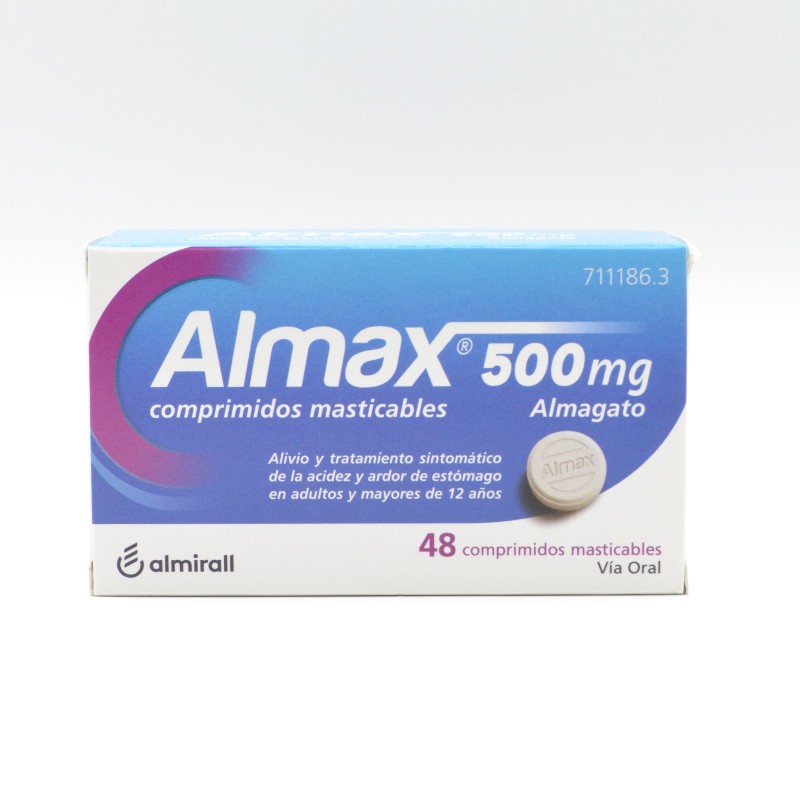 ALMAX 500 MG 48 COMPRIMIDOS MASTICABLES Antiácidos