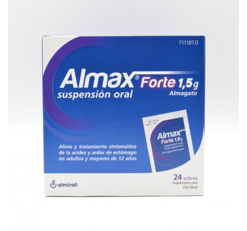 ALMAX FORTE 1.5 G 24 SOBRES SUSPENSION ORAL Antiácidos