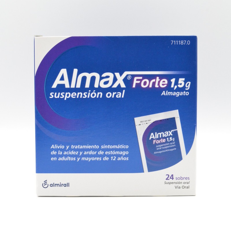 ALMAX FORTE 1.5 G 24 SOBRES SUSPENSION ORAL Antiácidos