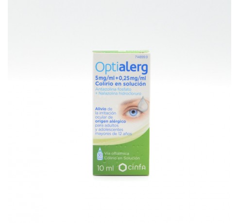 OPTIALERG 5/0.25 MG/ML COLIRIO 1 FRASCO SOLUCION Ojos