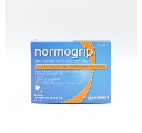 NORMOGRIP 10 SOBRES. Antigripales