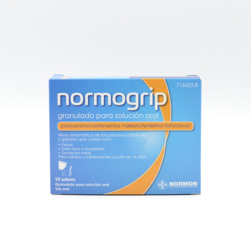 NORMOGRIP 10 SOBRES. Antigripales NORMOGRIP 10 SOBRES. Antigripales