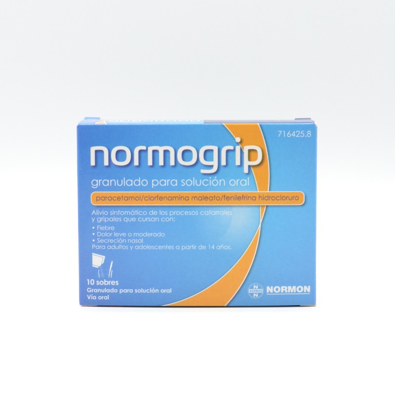 NORMOGRIP 10 SOBRES. Antigripales