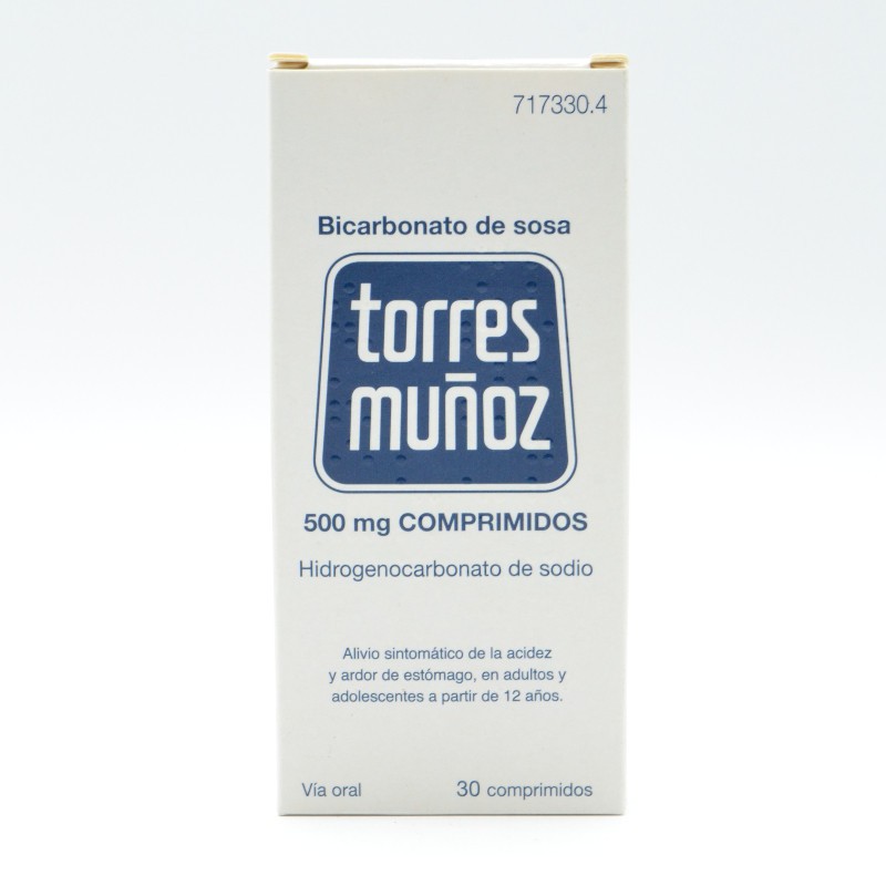 BICARBONATO DE SOSA TORRES MUÑOZ 500 MG 30 COMPR Antiácidos