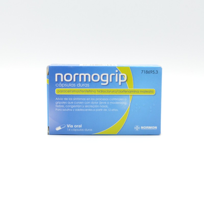 Normogrip 500/4/10 Mg 14 Capsulas