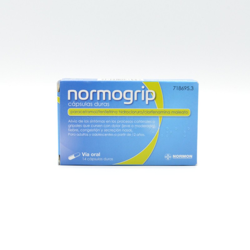 NORMOGRIP 500/4/10 MG 14 CAPSULAS (AL-PVCD/PVC) Antigripales