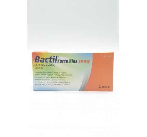 BACTIL FORTE FLAS 20 MG 10 LIOFILIZADOS ORALES Antihistamínicos