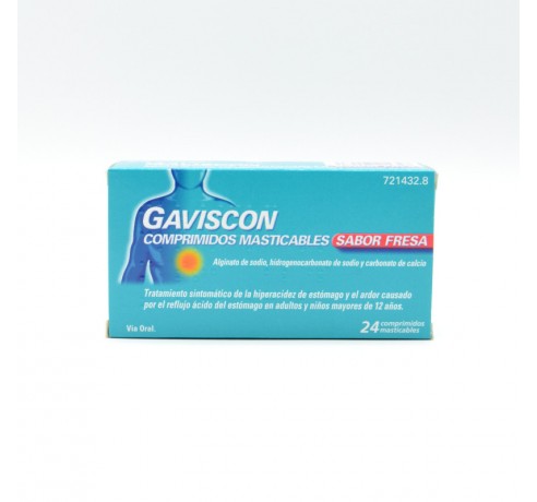 GAVISCON FRESA 24 COMP MASTICABLES Antiácidos