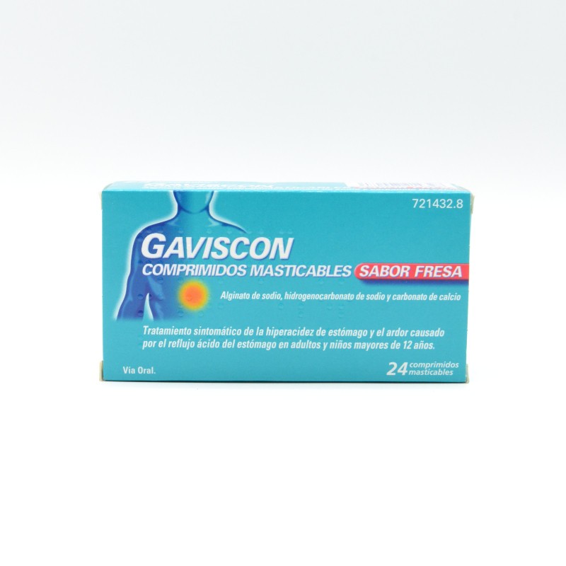 GAVISCON FRESA 24 COMP MASTICABLES Antiácidos