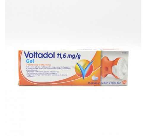 VOLTADOL 11.6 MG/G GELTOPICO CON APLICADOR 75 G Antiflamatorios tópicos
