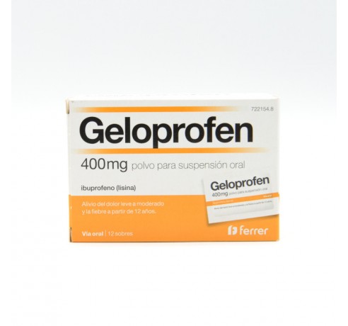 GELOPROFEN 400 MG 12 SOBRES Otros anti-inflamatorios orales