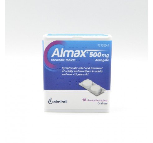 ALMAX 500 MG 18 COMP Antiácidos