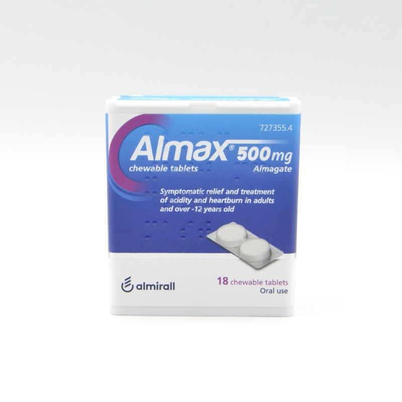 ALMAX 500 MG 18 COMP Antiácidos