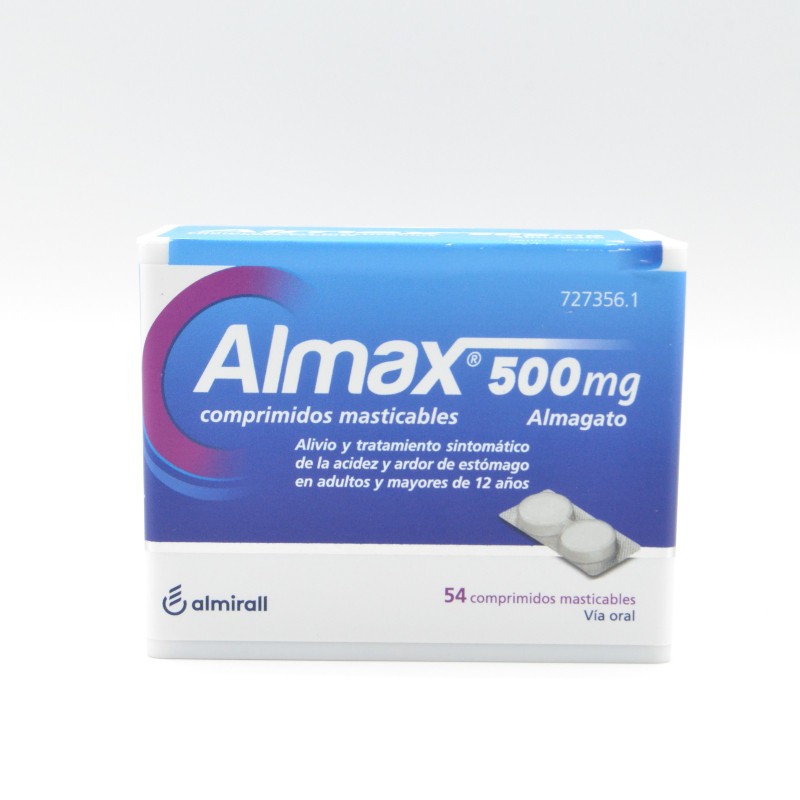 ALMAX 500 MG 54 COMPRIMIDOS MASTICABLES Antiácidos