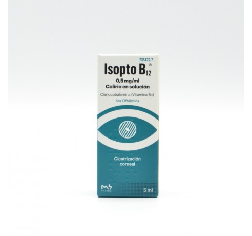 ISOPTO B 12 0.5 MG/ML COLIRIO 1 FRASCO SOLUCION Ojos