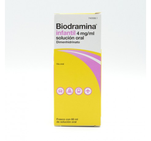 BIODRAMINA INFANTIL 4 MG/ML SOLUCION ORAL 60 ML Mareo