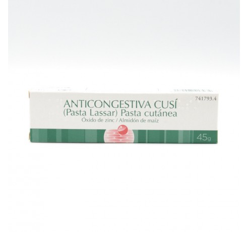 ANTICONGESTIVA CUSI (PASTA LASSAR) POMADA 45 G Picaduras, rozaduras y eccemas