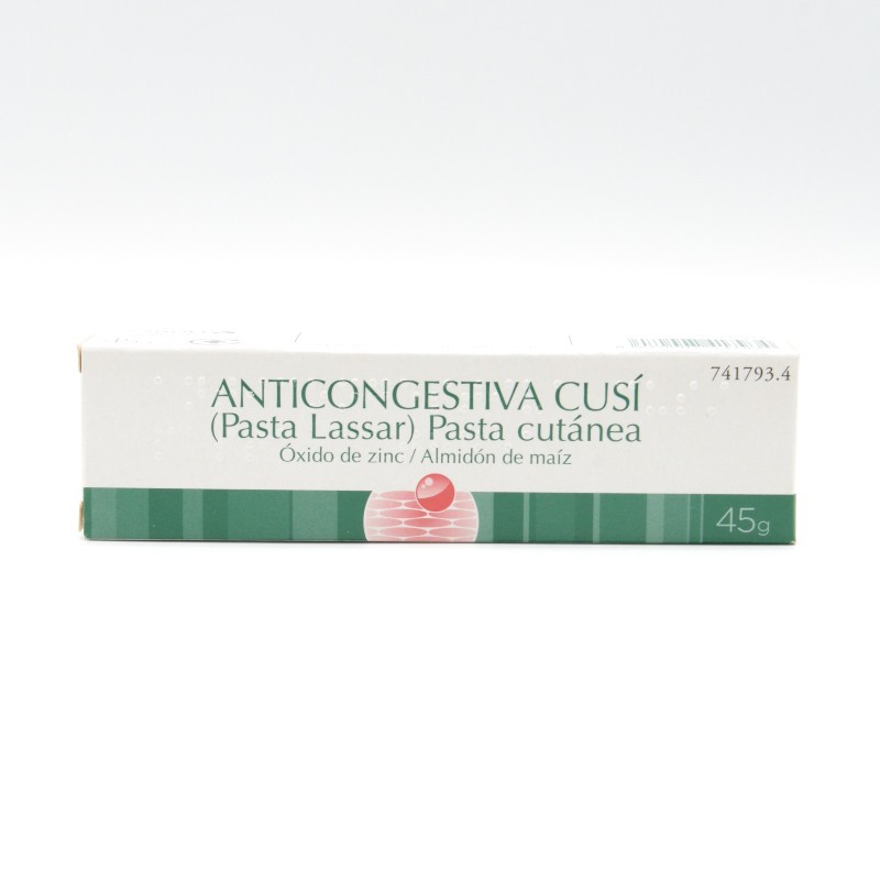 ANTICONGESTIVA CUSI (PASTA LASSAR) POMADA 45 G Picaduras, rozaduras y eccemas