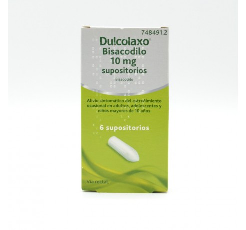 DULCOLAXO BISACODILO 10 MG 6 SUPOSITORIOS Supositorios y enemas